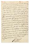 LOUIS XIV; KING OF FRANCE. Letter Signed, Louis, to his ambassador in England the Count de Comminges,